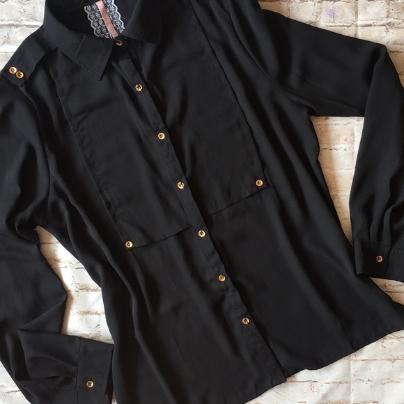 Anthropologie Tops - Anthropologie Mauve Black Long Sleeve Blouse